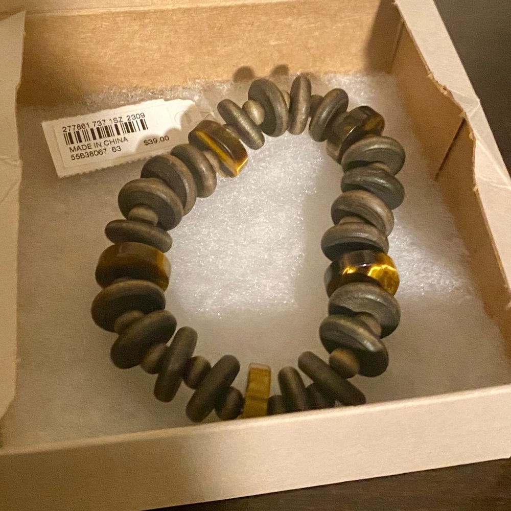 NWT J JILL Wooden Bracelet